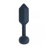 Hexagonal Vibrating Silicone Anal Plug - S - Black